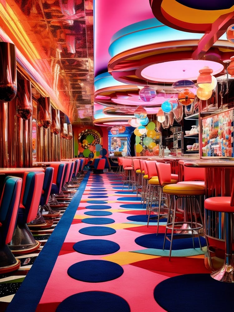 Retro Diner Colourful Futurism 2