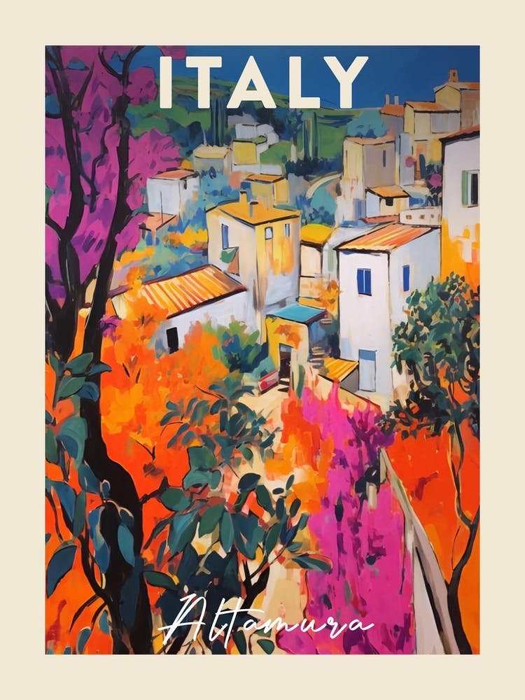 Altamura Italy 2 Fauvist Painting  Travel Poster