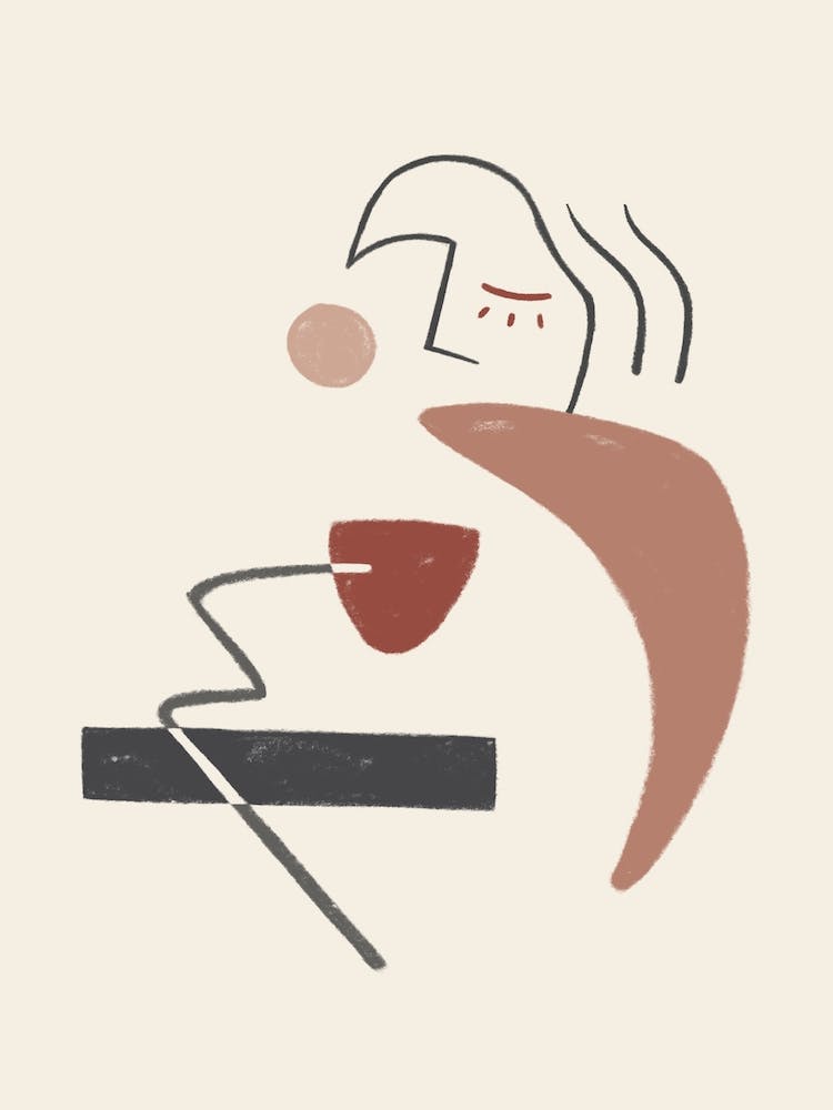 Autumn Vibes Beige & Brown Line