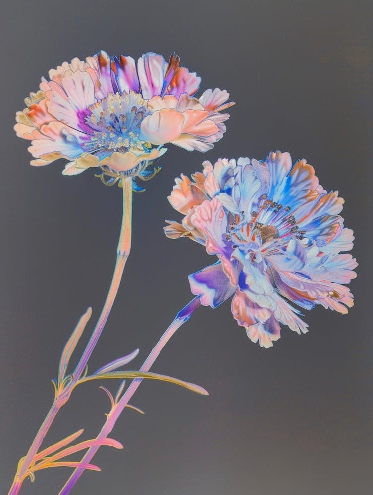 Iridescent Flower Scabiosa 3