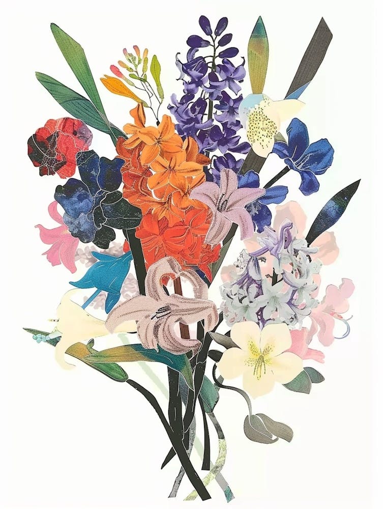 Hyacinth 1 Collage Flower Bouquet