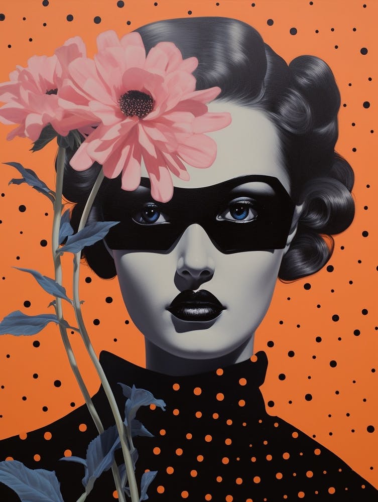 Surreal Flower Portrait 4 Painting