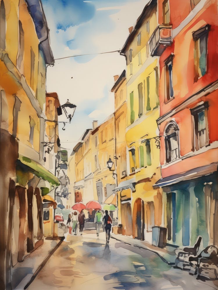 Terni, Italy Watercolour Streets 2