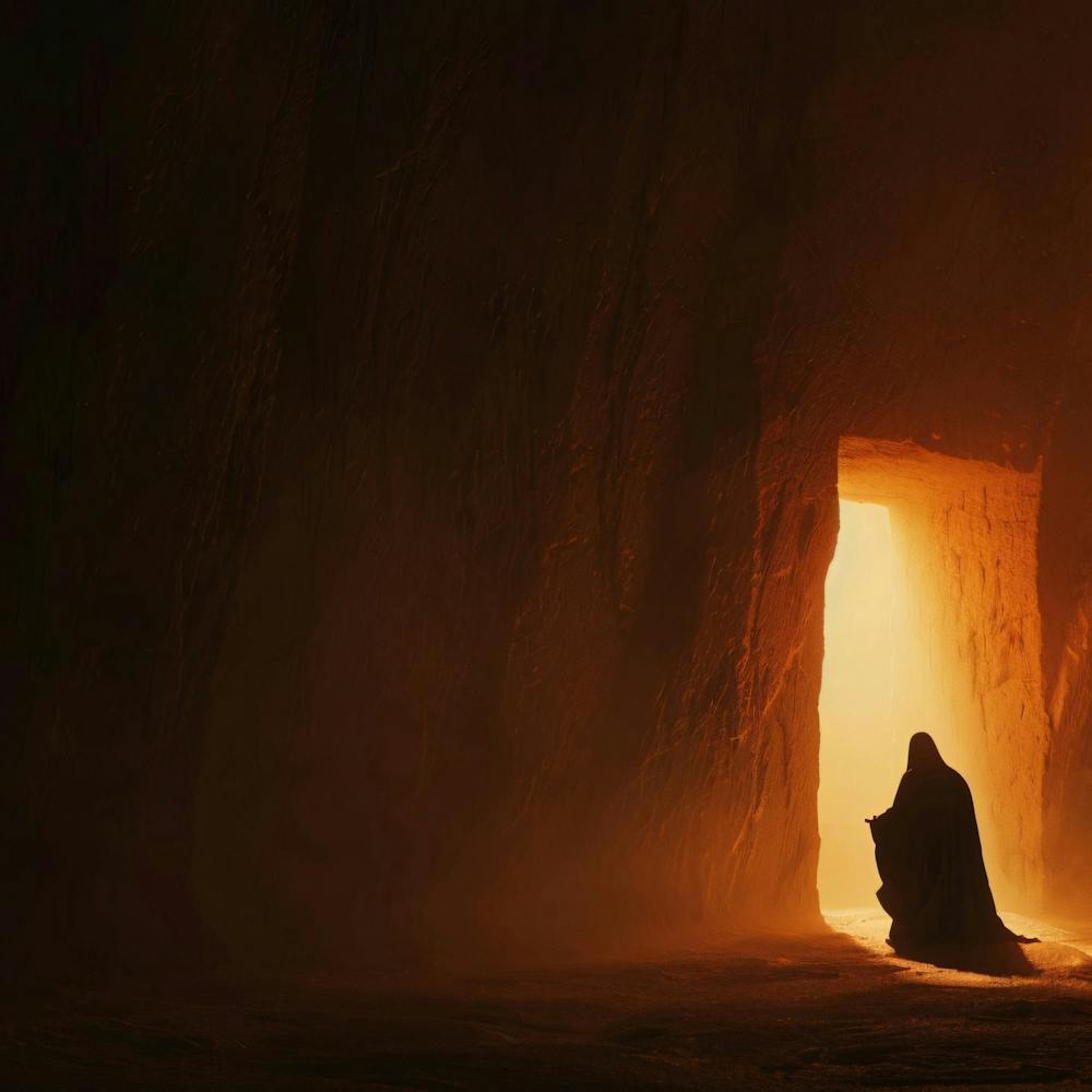 Jesus In The Cave 1