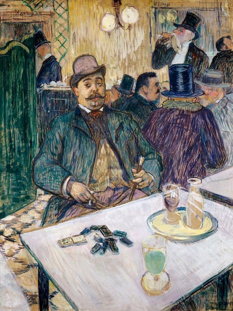 Monsieur Boileau Au Café (1893), Henri de Toulouse-Lautrec