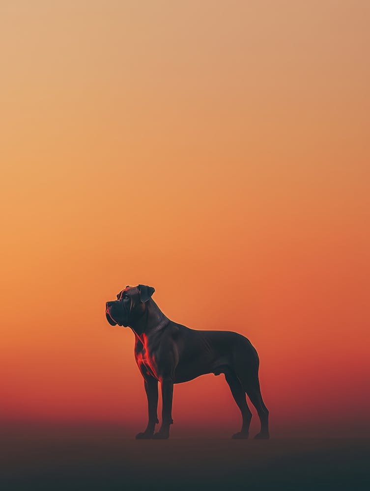 Sunset Dog.Generated AI. Wall