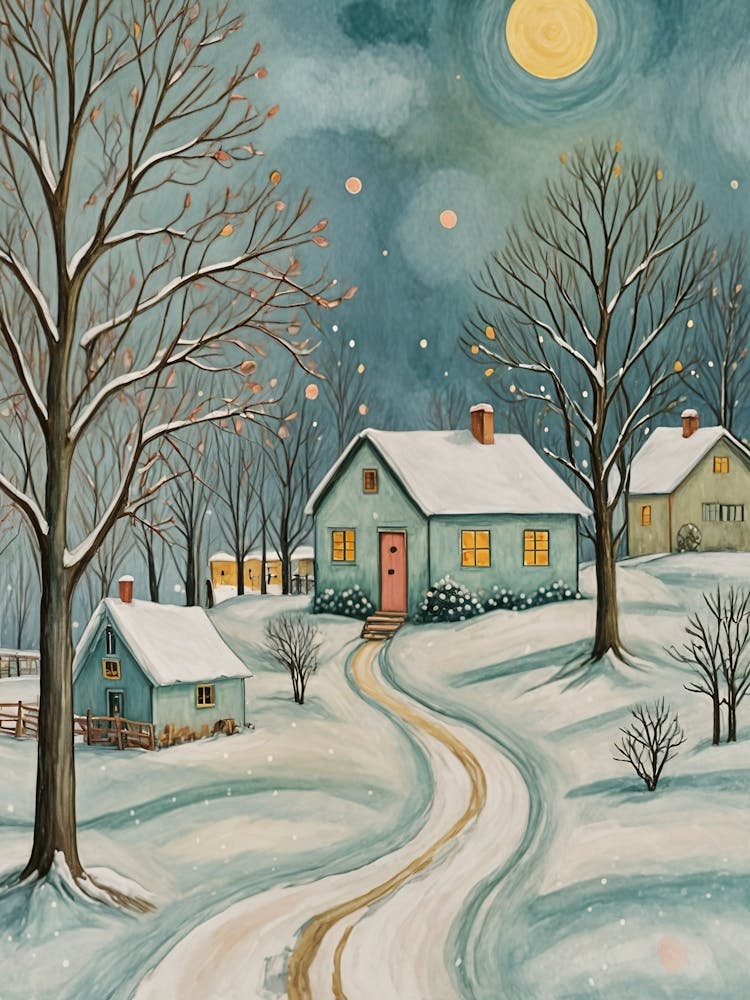 Winter's Countryside Embrace