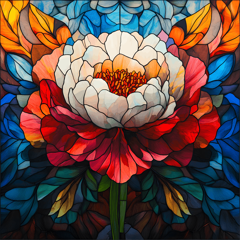 Flowers Stained Glass Sublimation 7