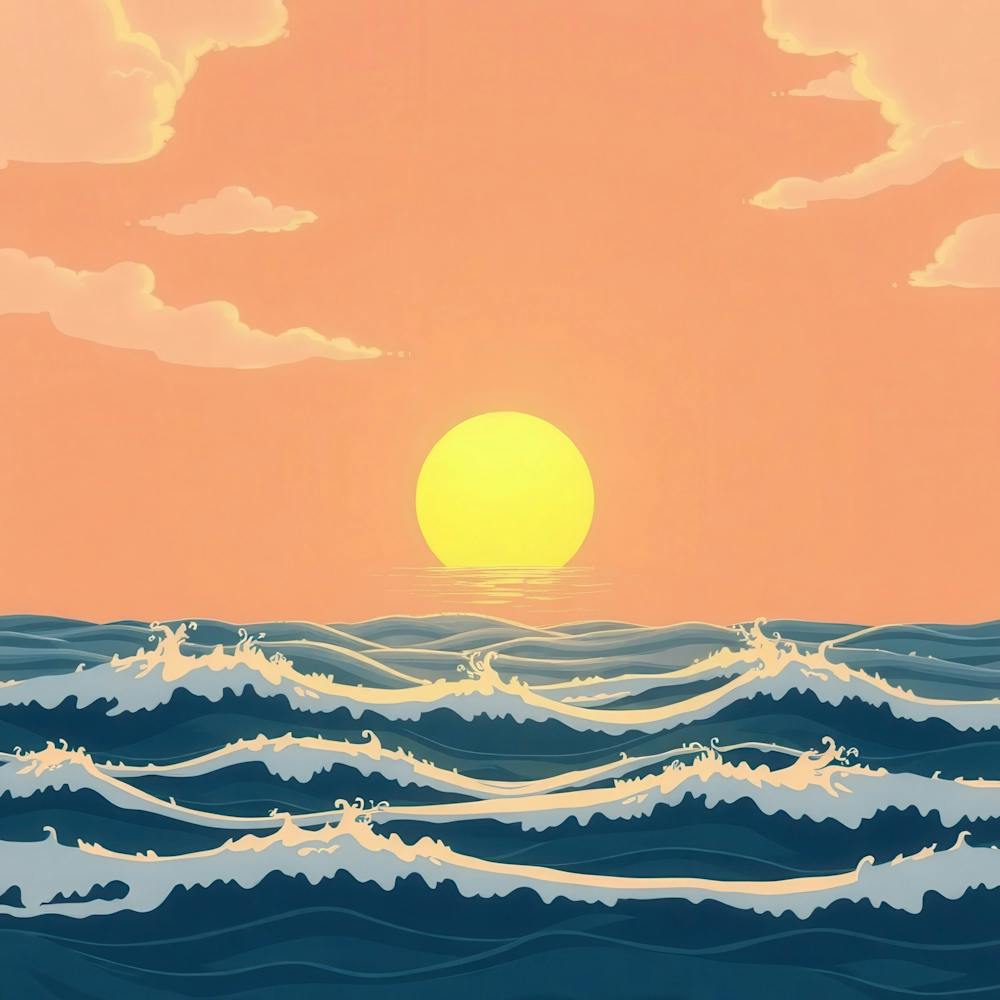 Sonnenuntergang Über Dem Ozean 24