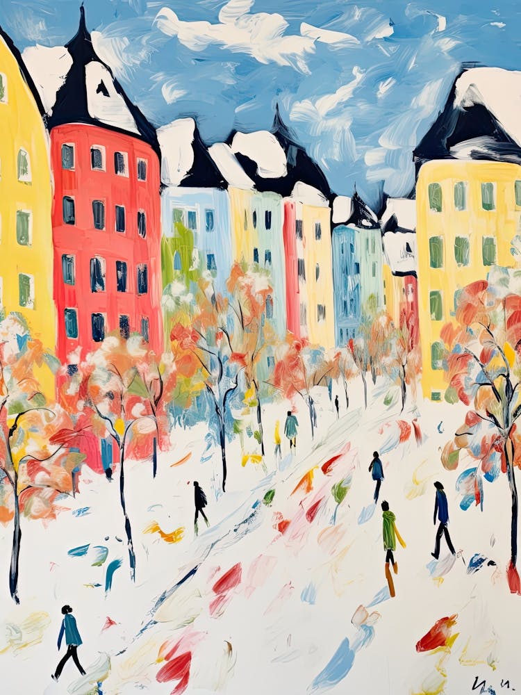 Winter Snow Munich   Germany Snow Illustration 1