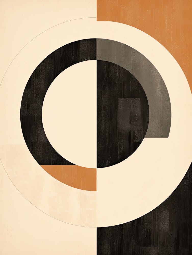 Vortex Bauhaus : Spirale Beige de Cercles