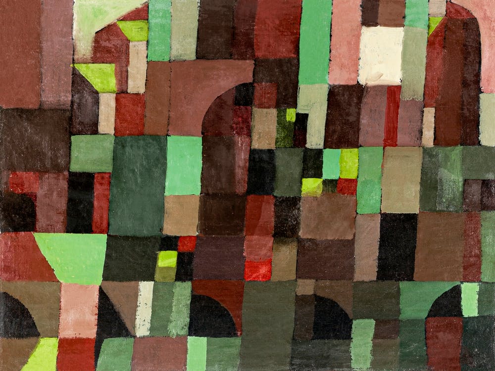 Red And Green Architecture (1922), Paul Klee