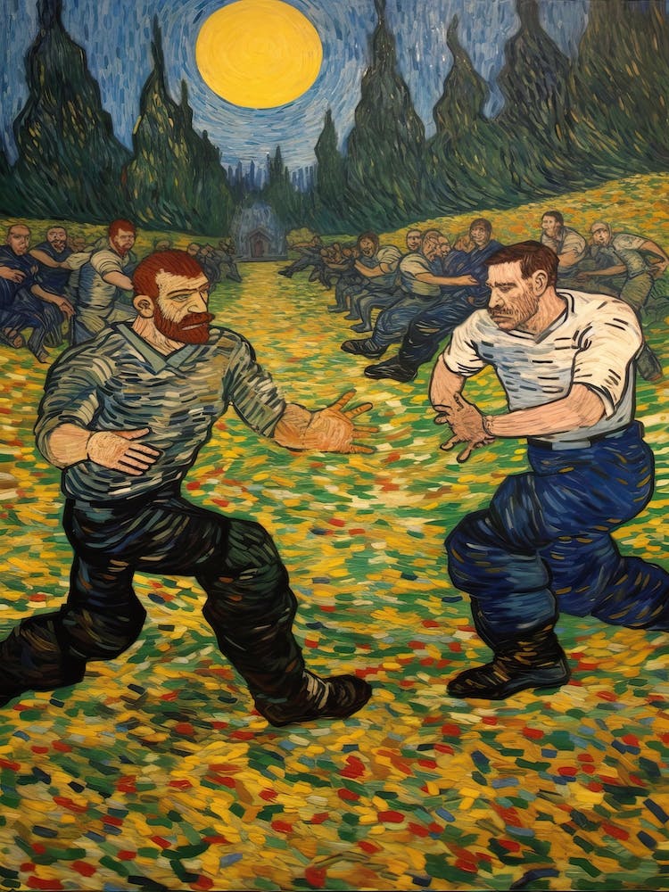 American Football In The Style Of Vang Gogh 4