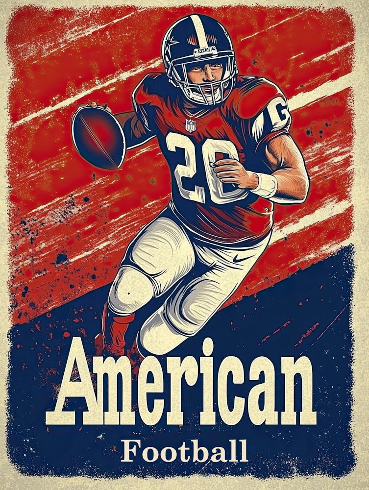 American Football Player, Football Poster