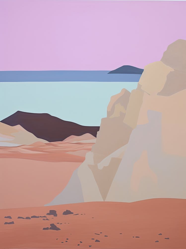 Karakum Desert   Asia (Turkmenistan), Contemporary Abstract Illustration 2
