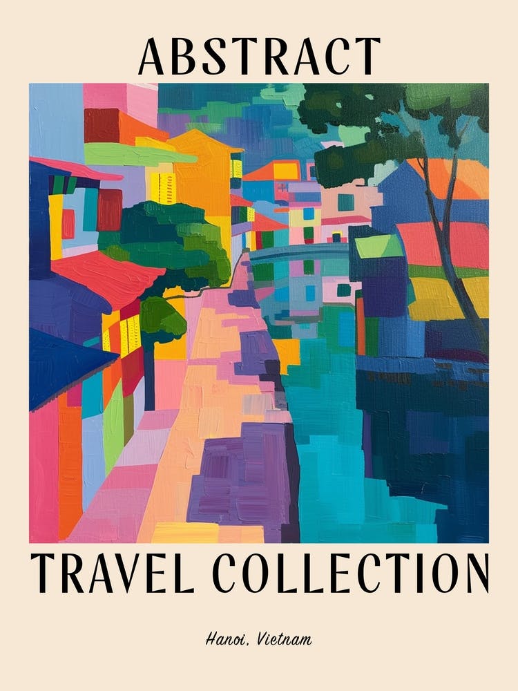 Affiche de la Collection Voyage Abstrait Hanoi Vietnam 3