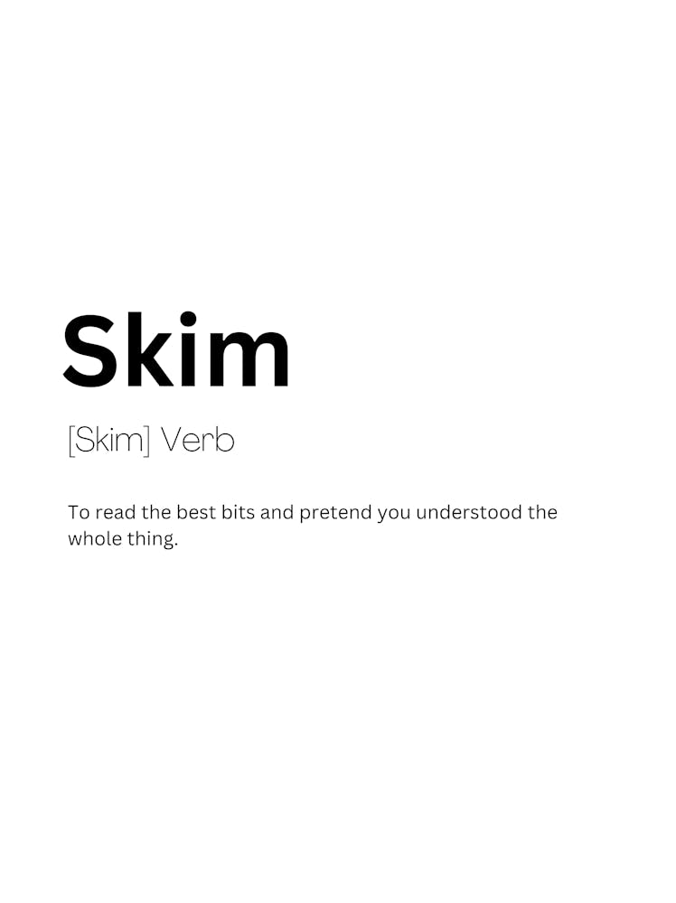 Skim Definition Meaning 1