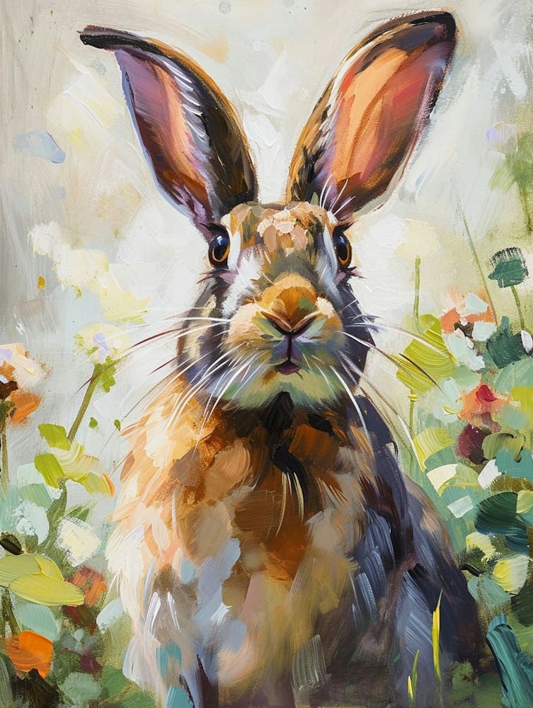 Jersey Wooly Rabbit Painting 2