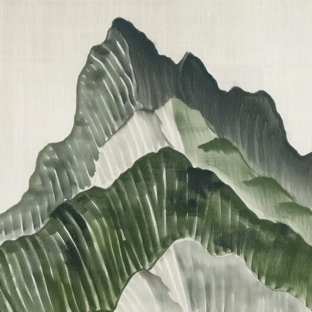 Japanese Watercolour Of Mount Mizugaki 3
