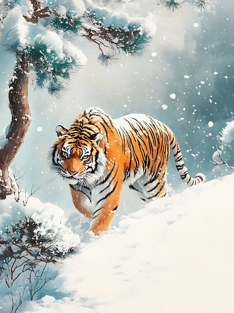 Stunning Tiger In The Snow 9