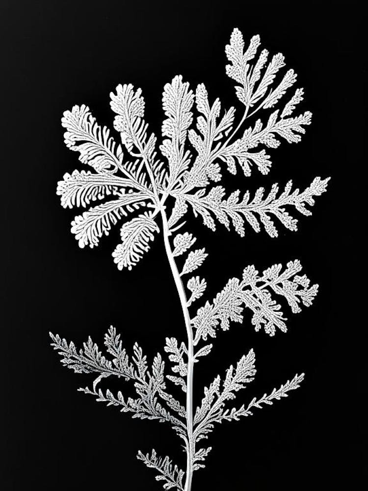 Yarrow Leaf Linocut 3