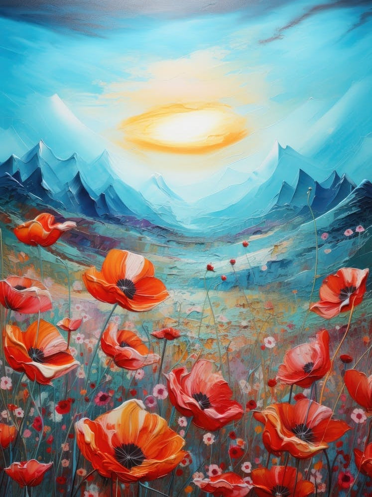 Poppies In The Mountains 1