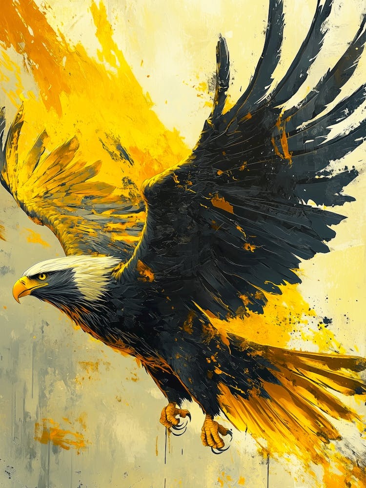 Eagle In Flight animal art