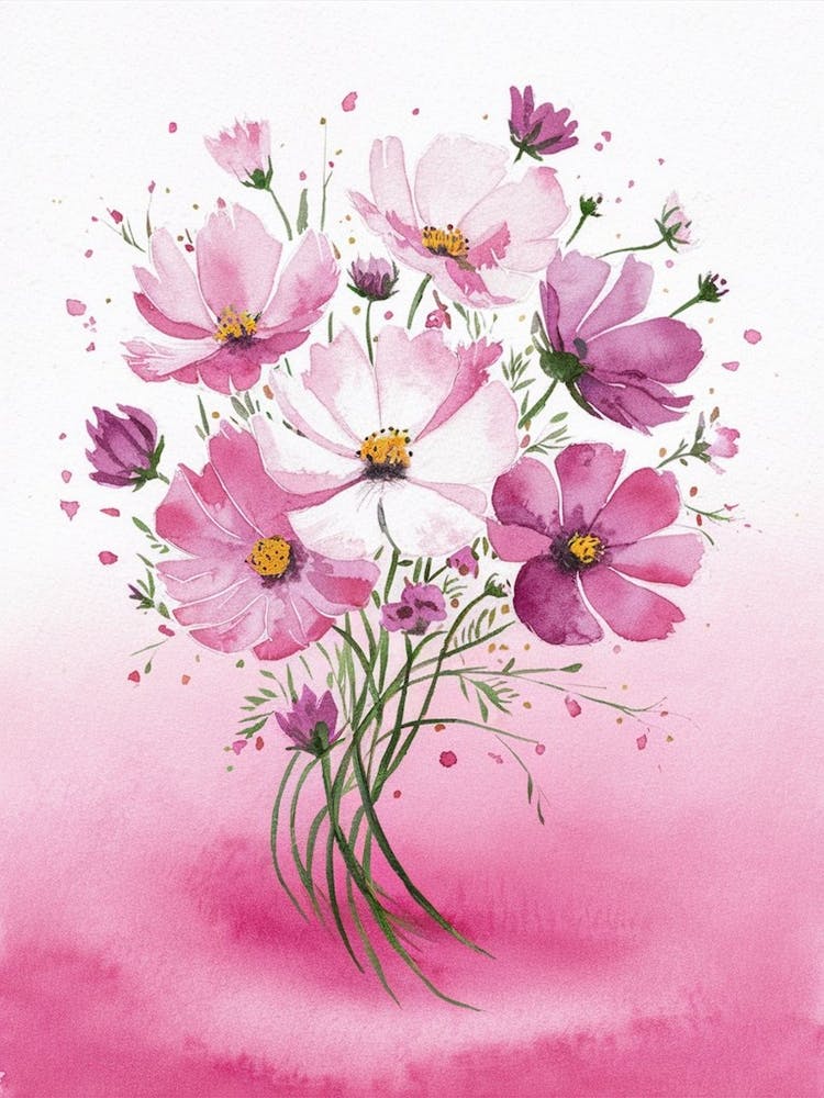 Pink Flowers Canvas Print