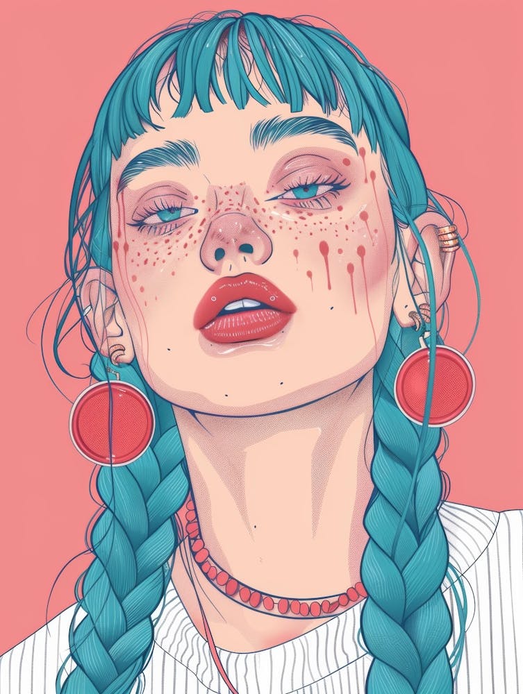 Girl With Blue Hair 20