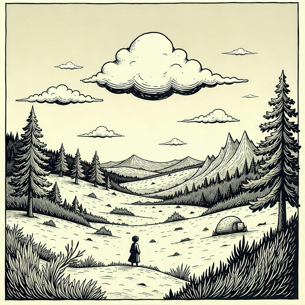 Homme dans les bois 1