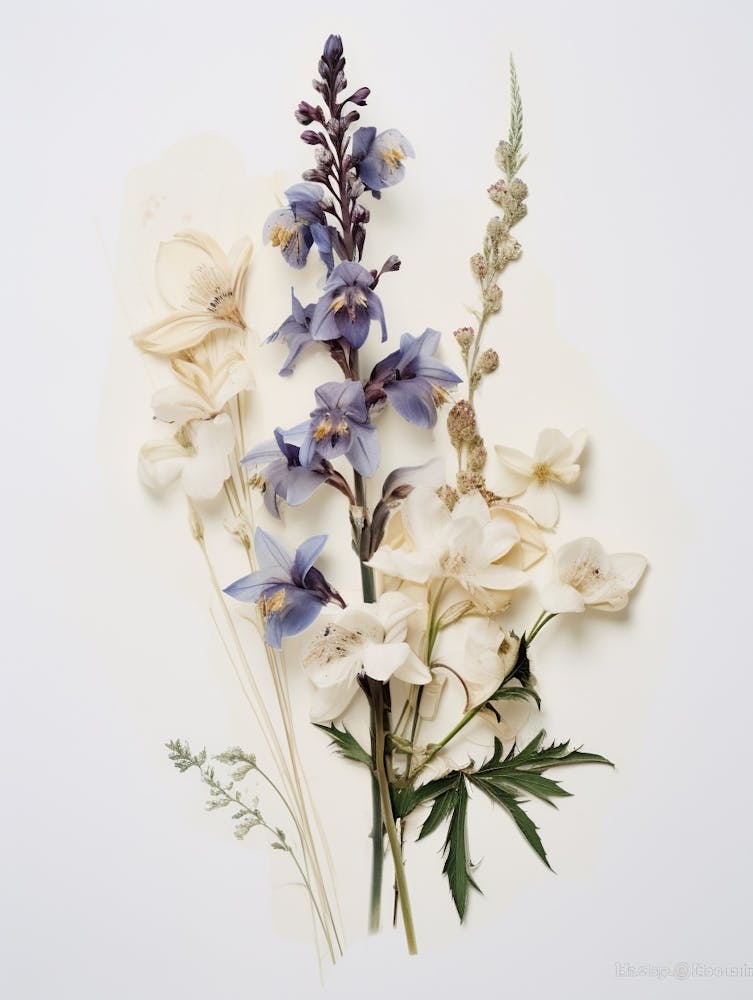 Gepresste Blumen Botanische Kunst Veronica Blume 2