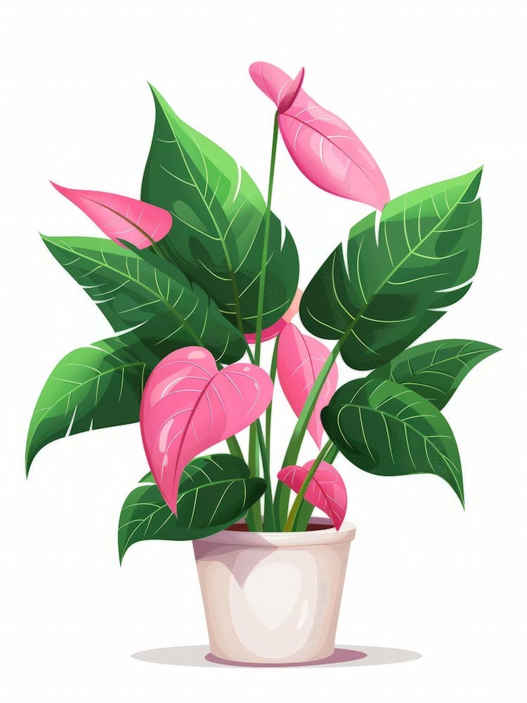 Pink Plant In A Pot 2