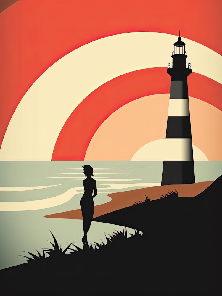 Outer Banks North Carolina, Usa, Bold Outlines 2