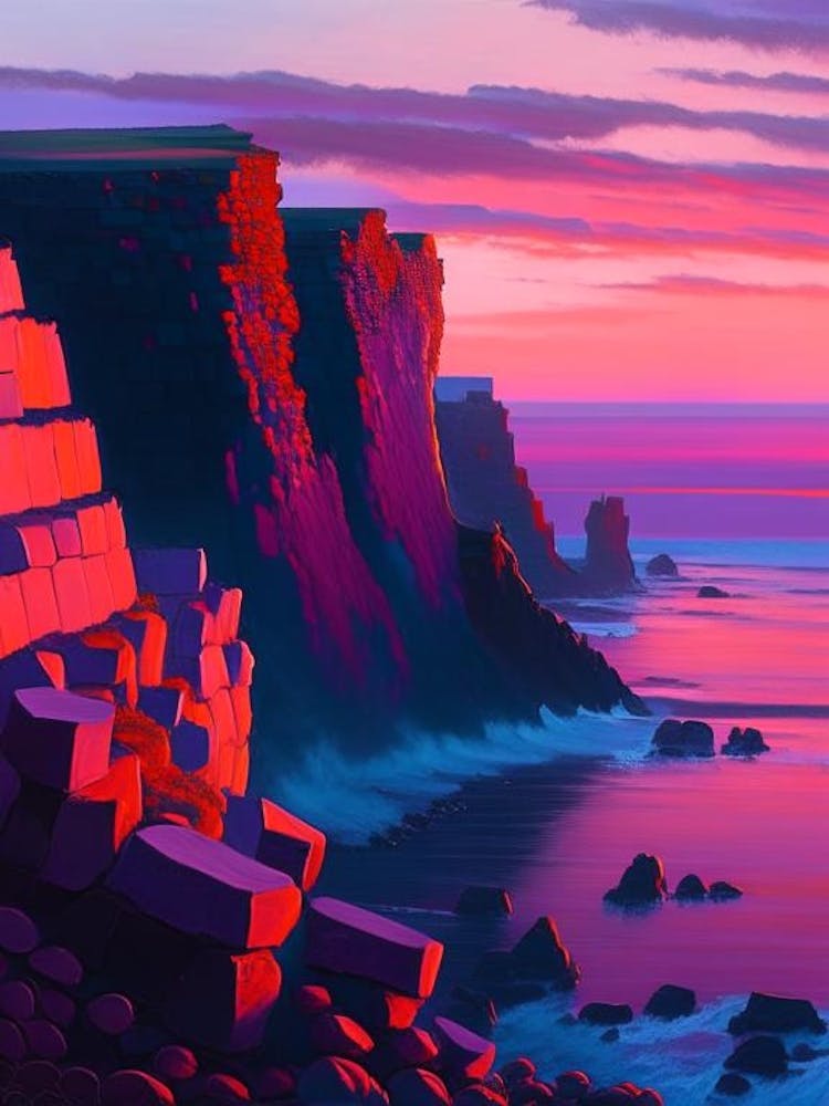 Giant S Causeway Dreamy Sunset