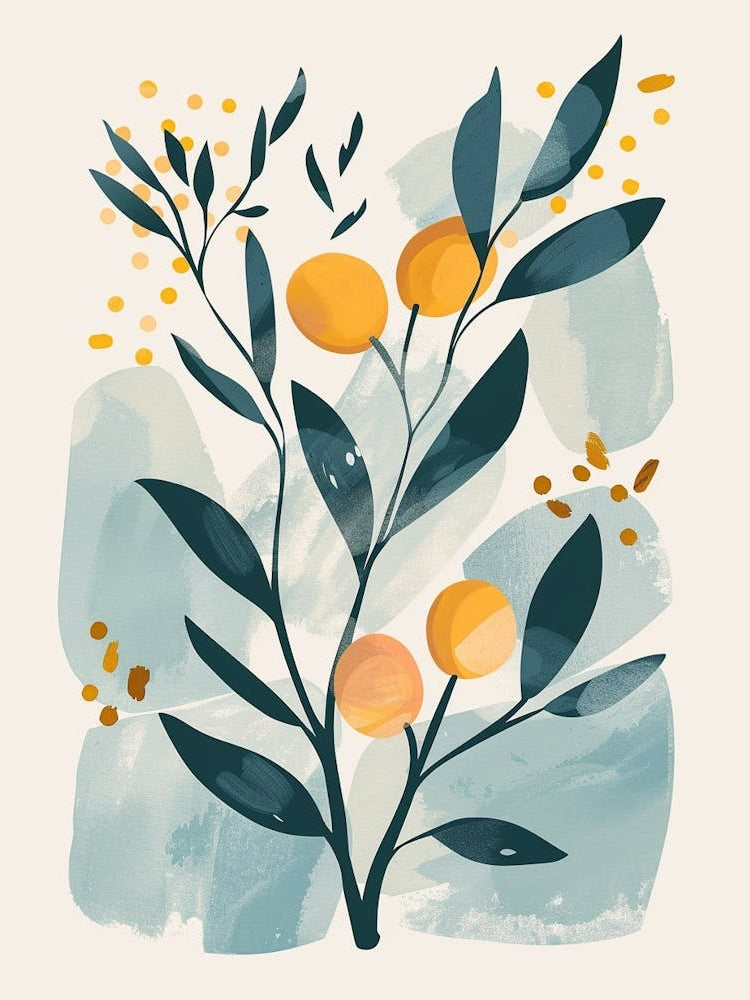 Peach Tree Flat Illustration 2