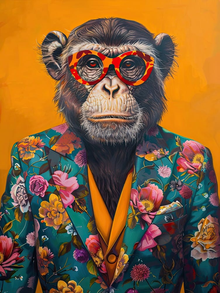 Chimp in Chic Attire