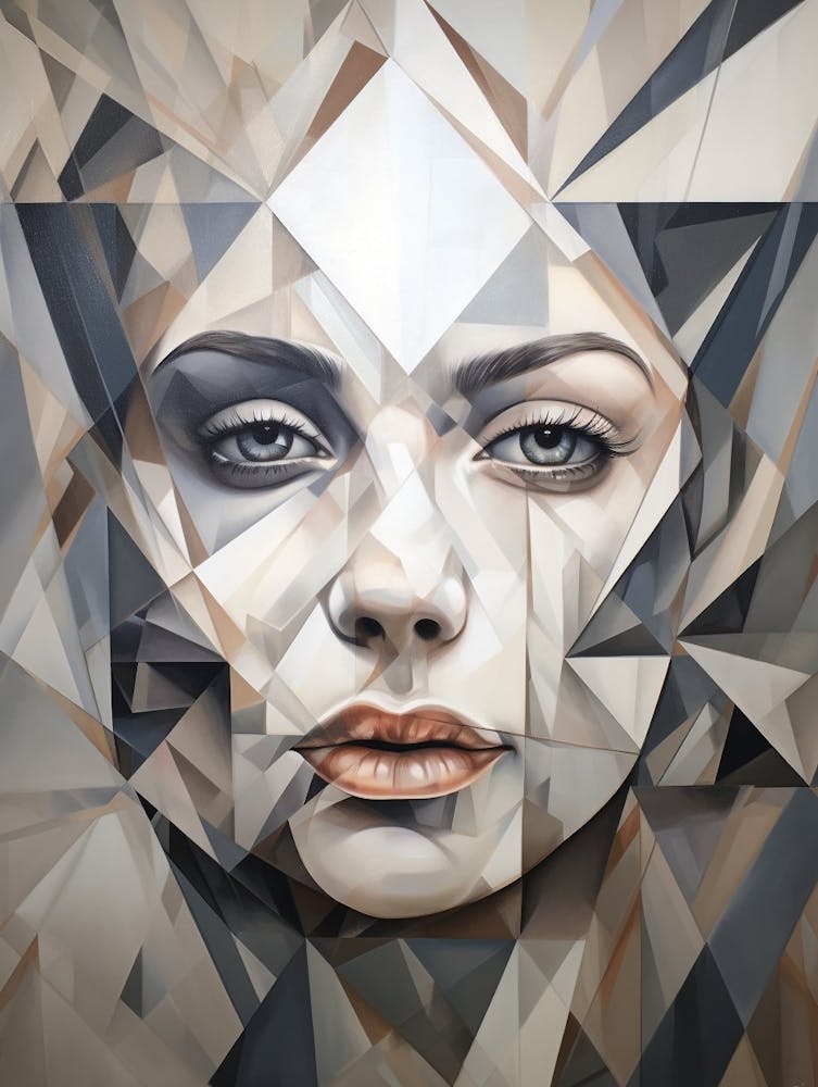 Abstract Geometric Lady Portrait 30