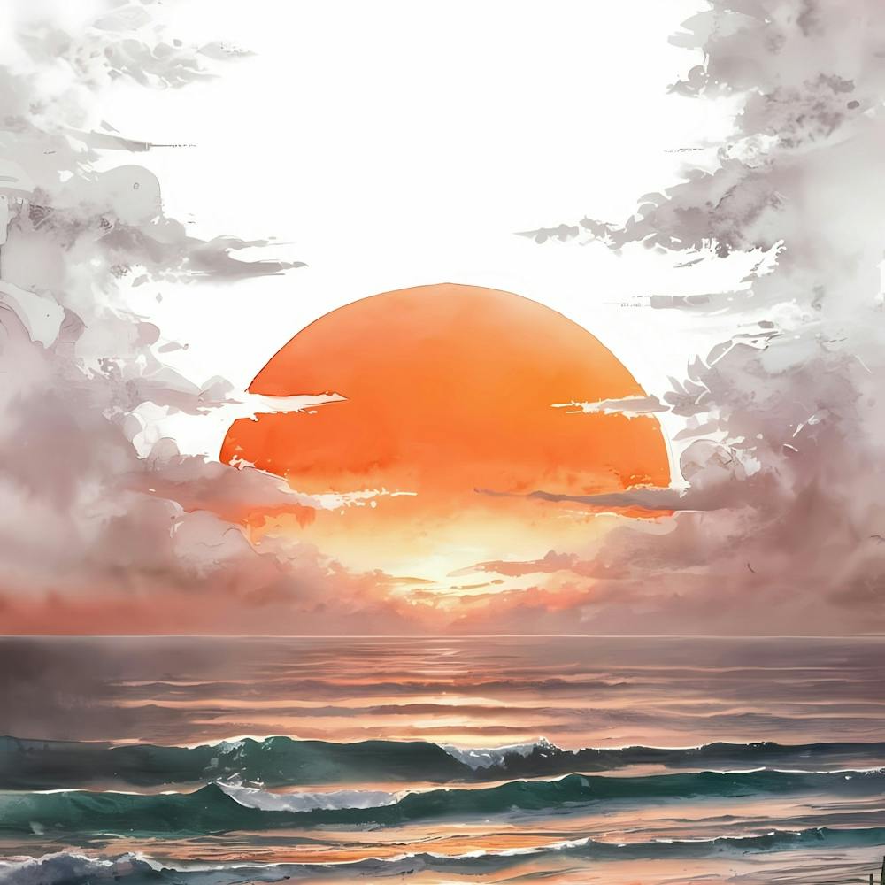 Sunset Over The Ocean 33