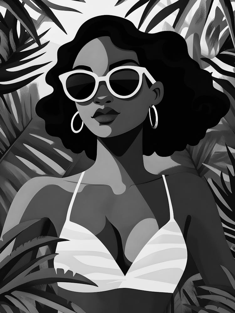 Black Woman In Bikini