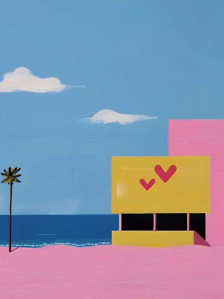 Pink House At The Beach