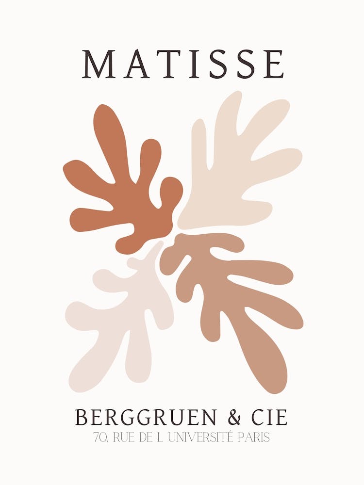 Henri Matisse Neutral Pink Abstract Print