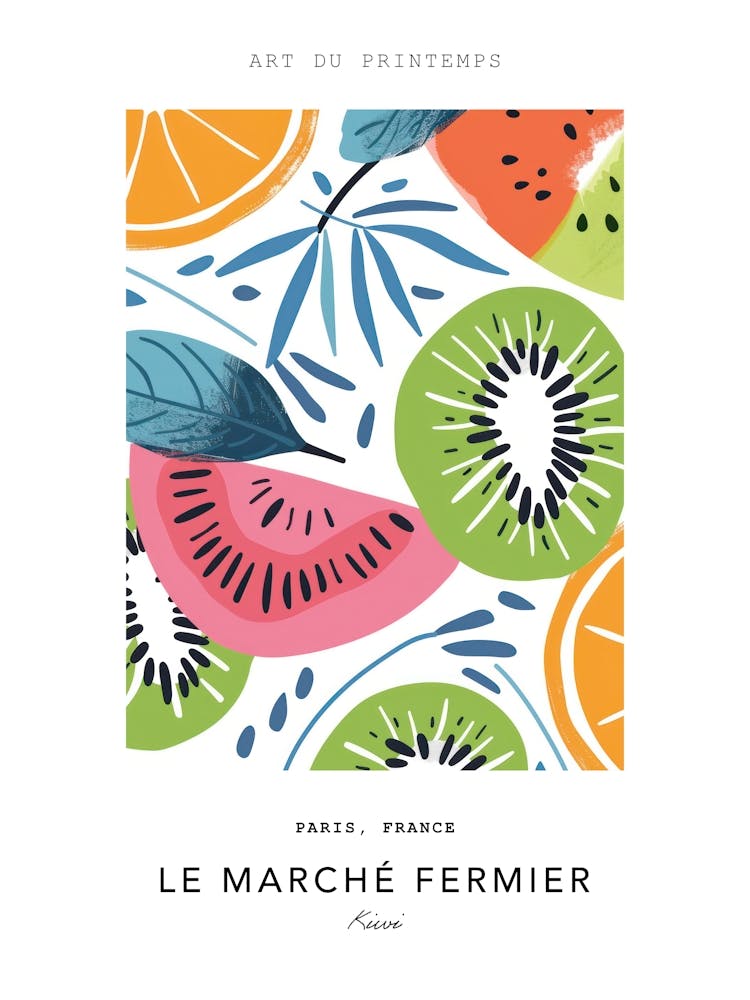 Kiwi Le Marche Fermier Poster 4