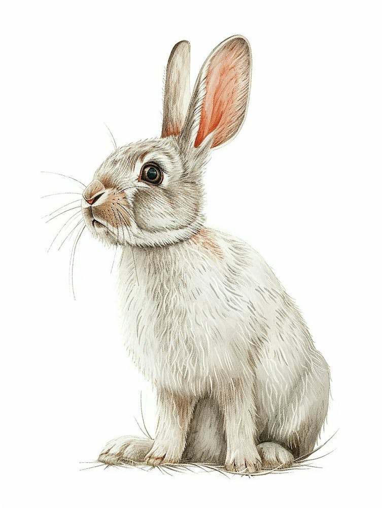 Polish Rex Rabbit Kids Illustration 1