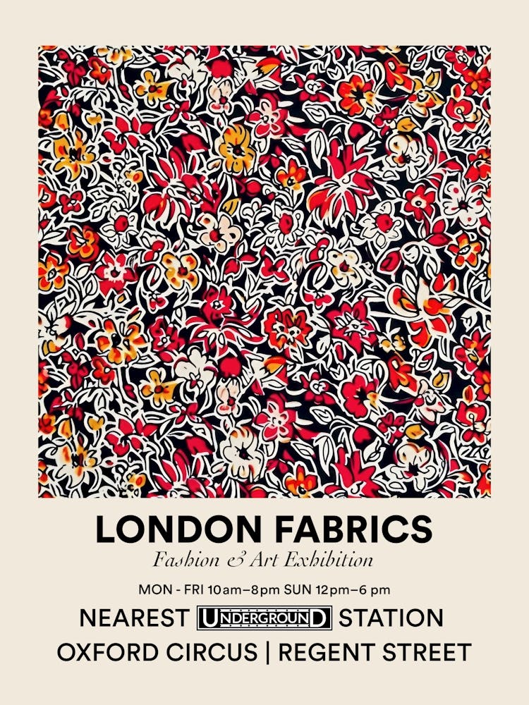 Poster Jasmine Jive Bloom London Fabrics Floral Pattern 5