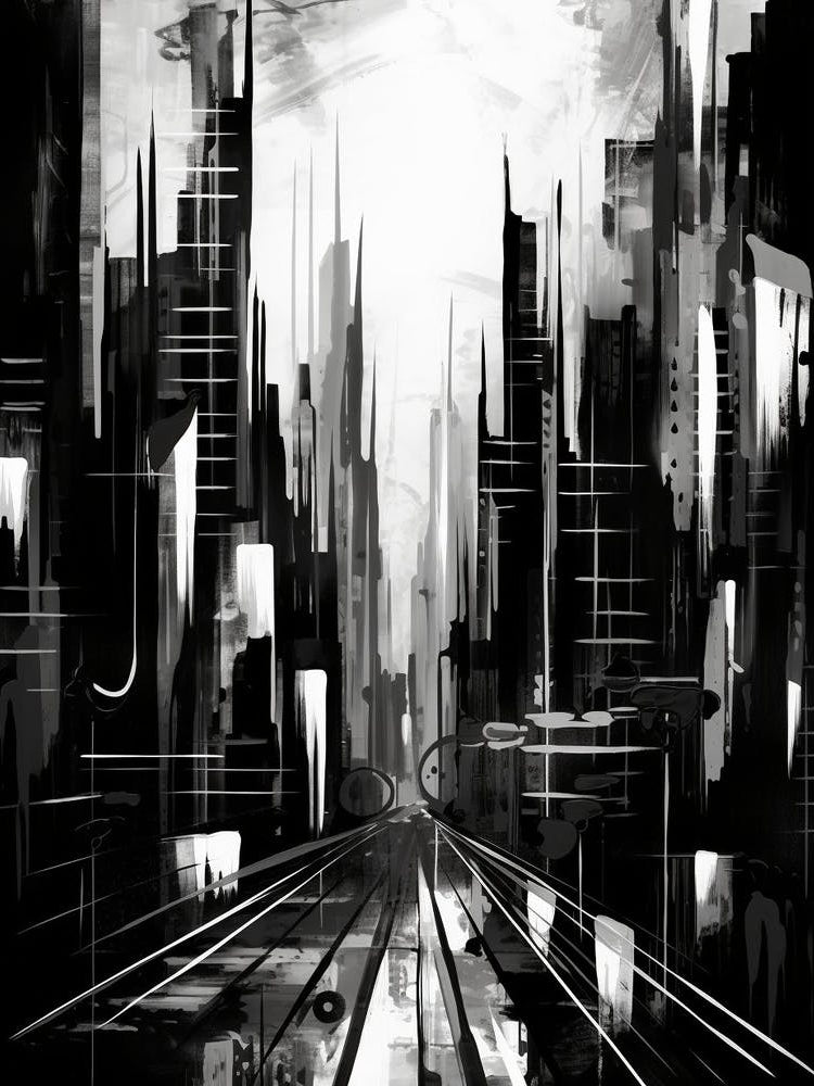 Cityscape Abstract Black And White 5
