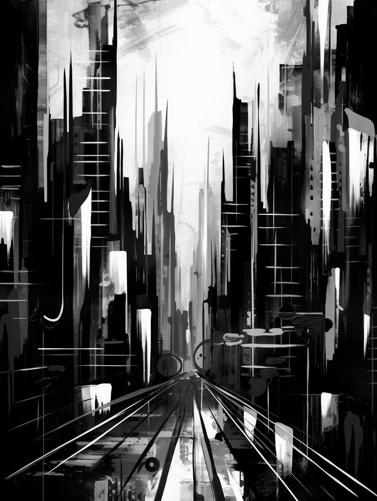 Cityscape Abstract Black And White 5
