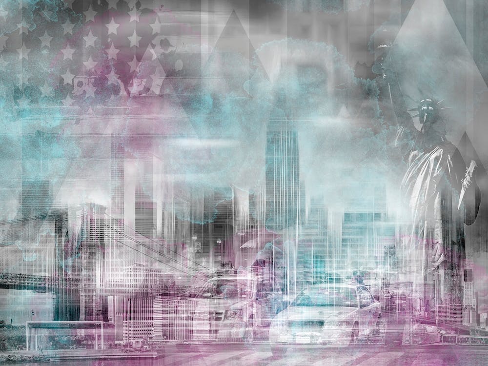 City Shapes Manhattan Collage
