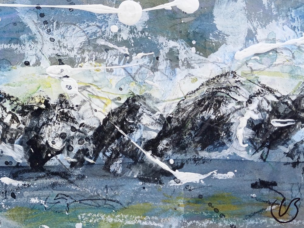 Mountain Landscape Snowstorm
