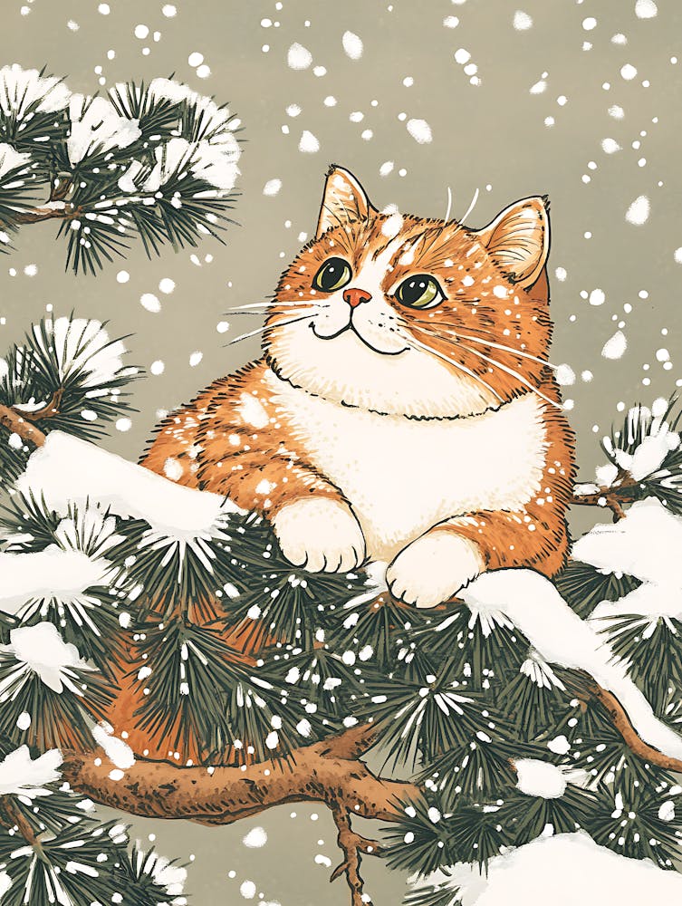 Cat In The Snow