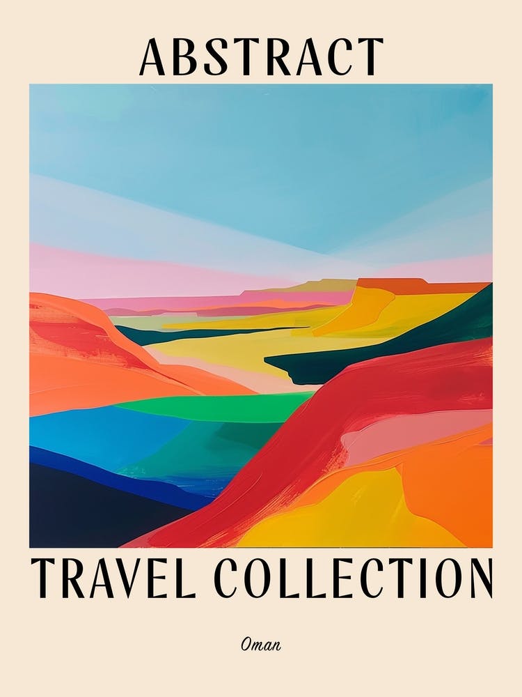 Abstract Travel Collection Poster Oman 2